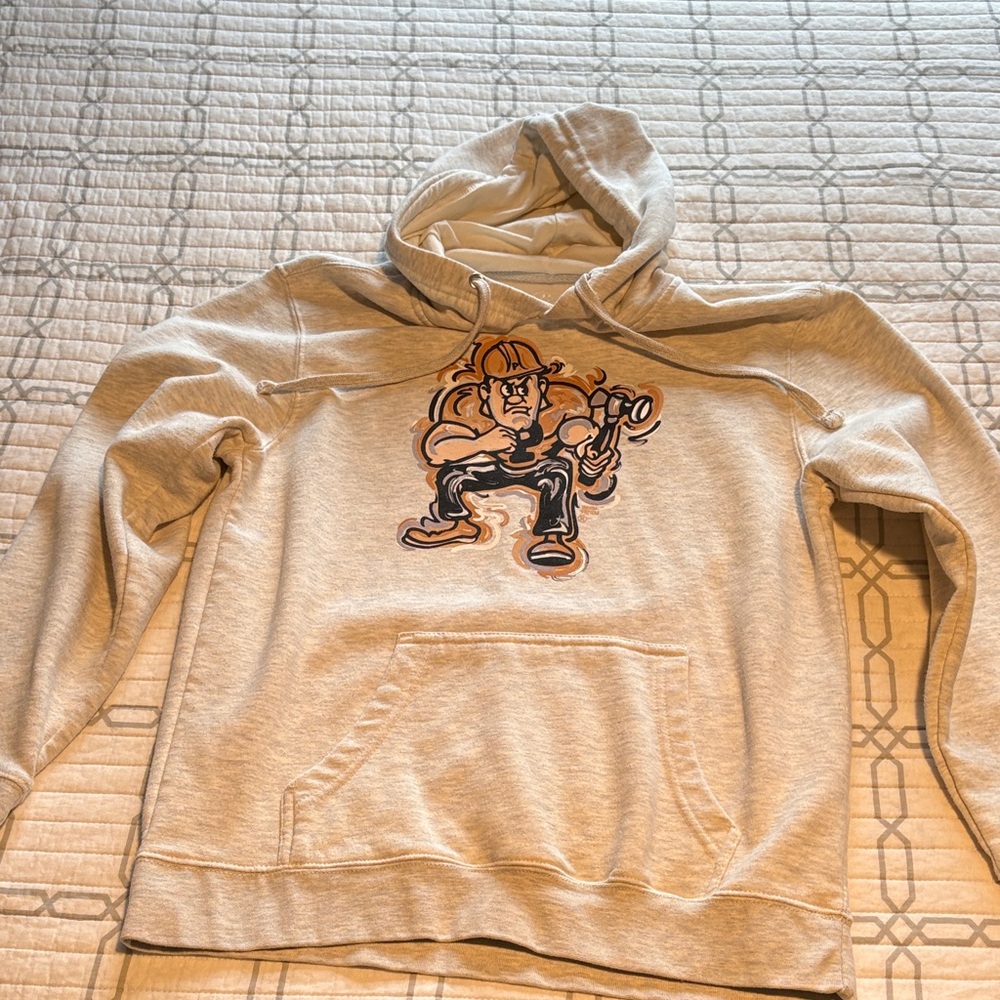 Justin Patten Purdue Pete Men's Gray Graphic Hoodie